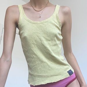 yellow calvin klein jeans tank top